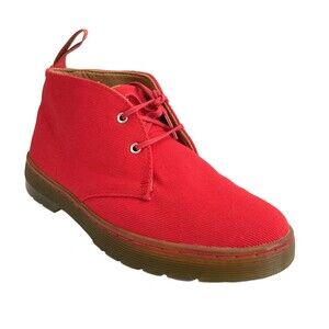 Dr. Martens Daytona Canvas Ankle Boots Red 5